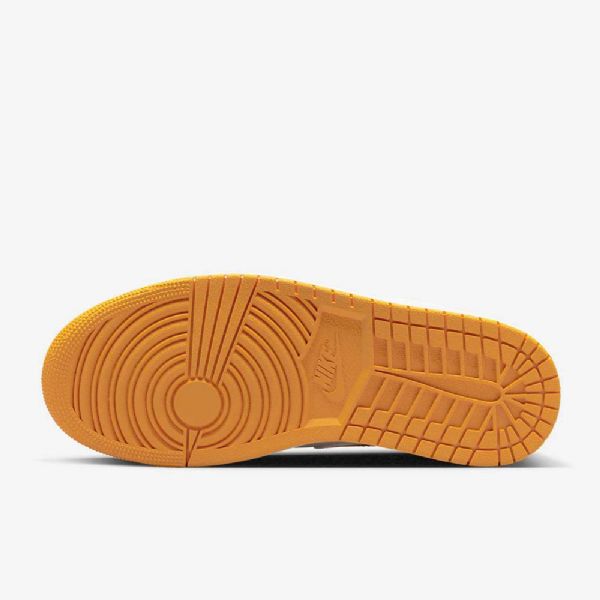 Nike Air Jordan 1 Low Tops Sko Herre Gul Hvite Svarte