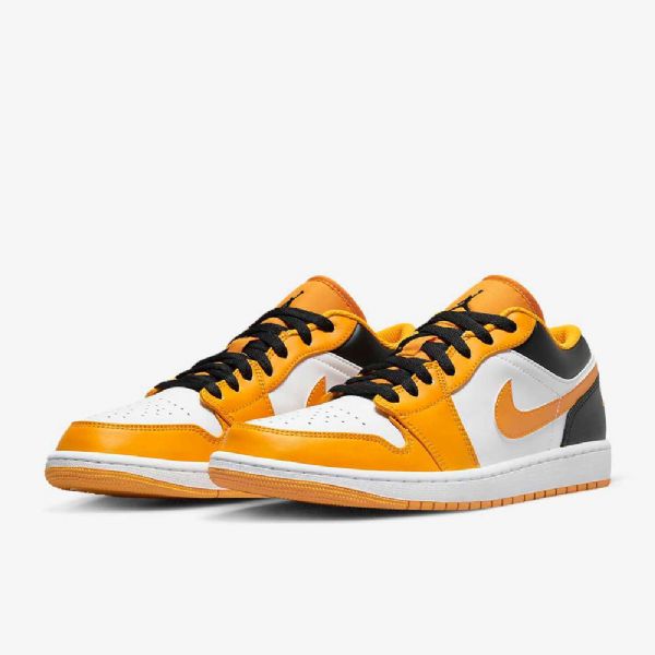 Nike Air Jordan 1 Low Tops Sko Herre Gul Hvite Svarte