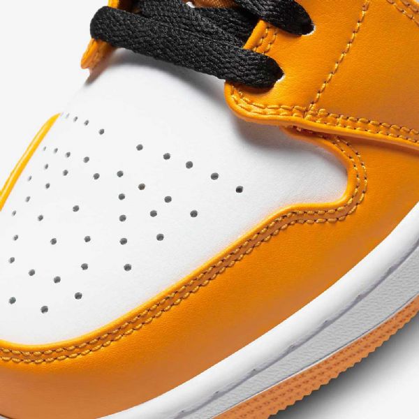 Nike Air Jordan 1 Low Tops Sko Herre Gul Hvite Svarte