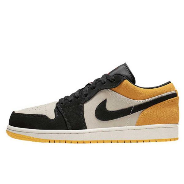 Nike Air Jordan 1 Low Tops Sko Herre Gul Svarte
