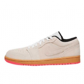 Nike Air Jordan 1 Low Tops Sko Herre Hvite Gul
