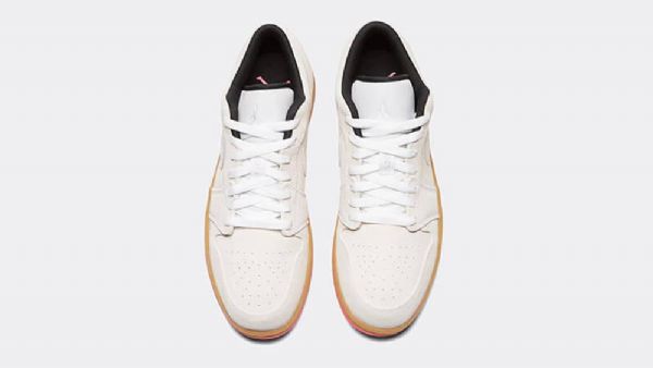 Nike Air Jordan 1 Low Tops Sko Herre Hvite Gul