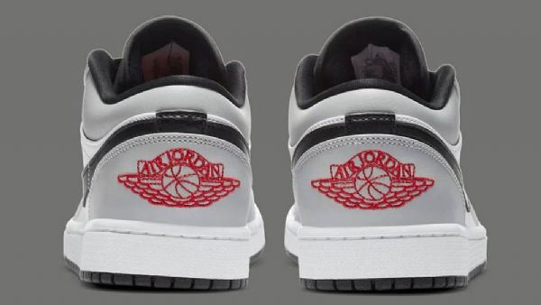Nike Air Jordan 1 Low Tops Sko Herre Lyse Grå Rød