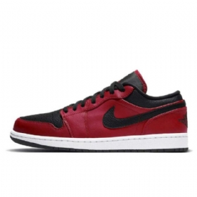 Nike Air Jordan 1 Low Tops Sko Herre Rød Svarte