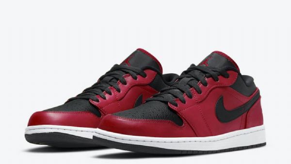 Nike Air Jordan 1 Low Tops Sko Herre Rød Svarte