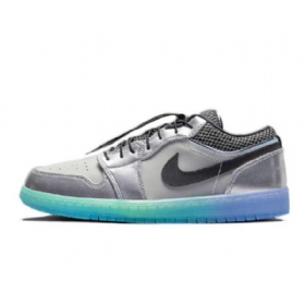 Nike Air Jordan 1 Low Tops Sko Herre Sølv