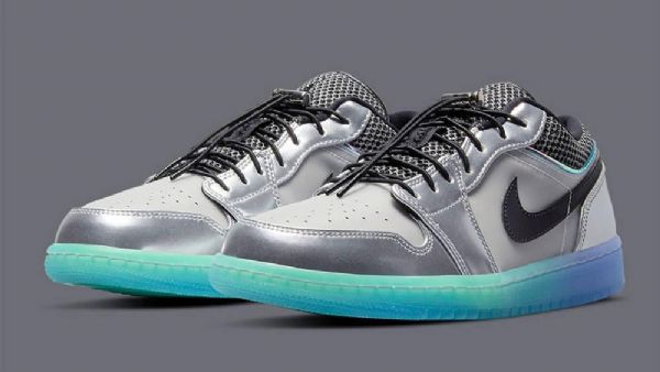 Nike Air Jordan 1 Low Tops Sko Herre Sølv
