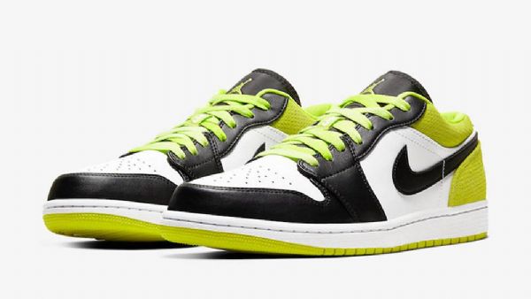 Nike Air Jordan 1 Low Tops Sko Herre Svarte
