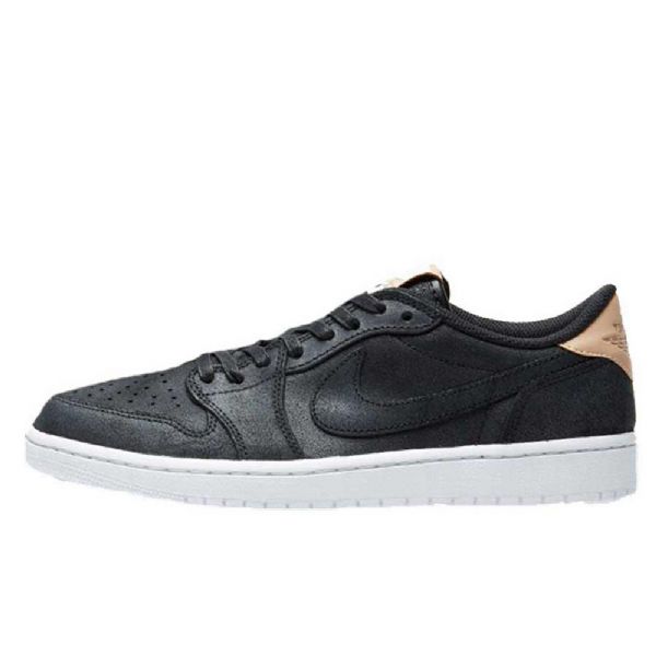 Nike Air Jordan 1 Low Tops Sko Herre Svarte