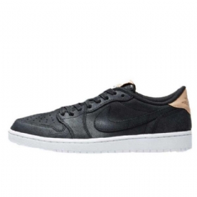 Nike Air Jordan 1 Low Tops Sko Herre Svarte