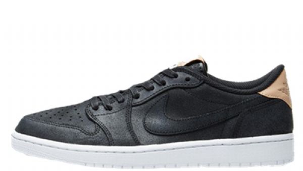 Nike Air Jordan 1 Low Tops Sko Herre Svarte