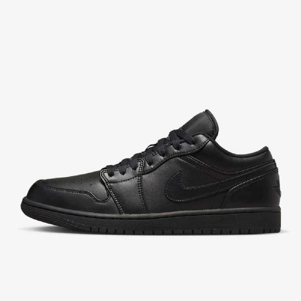 Nike Air Jordan 1 Low Tops Sko Herre Svarte