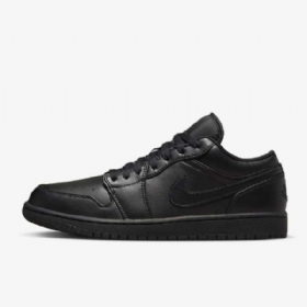Nike Air Jordan 1 Low Tops Sko Herre Svarte