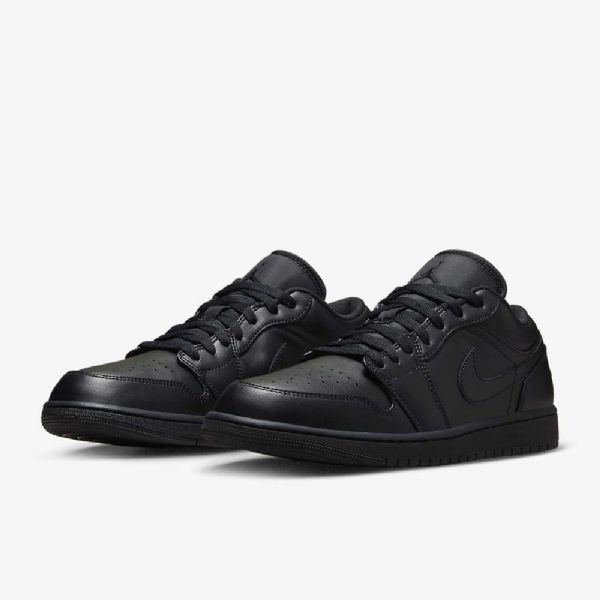 Nike Air Jordan 1 Low Tops Sko Herre Svarte