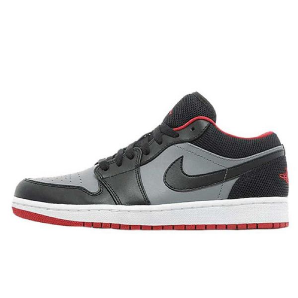 Nike Air Jordan 1 Low Tops Sko Herre Svarte Grå