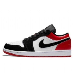 Nike Air Jordan 1 Low Tops Sko Herre Svarte Rød