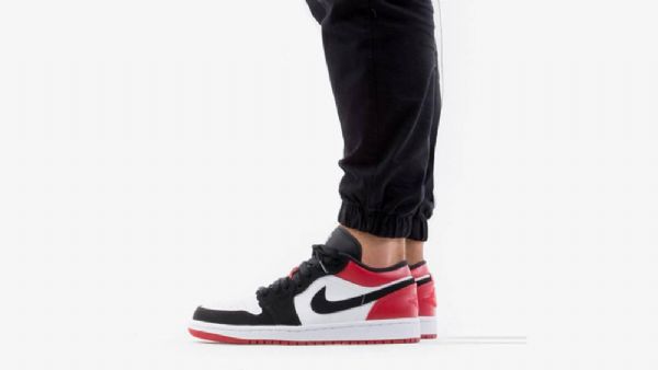 Nike Air Jordan 1 Low Tops Sko Herre Svarte Rød
