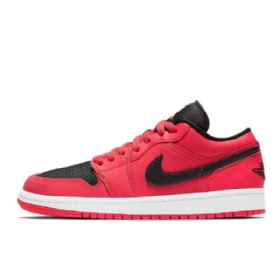 Nike Air Jordan 1 Low Tops Sko Herre Svarte Rød Gul
