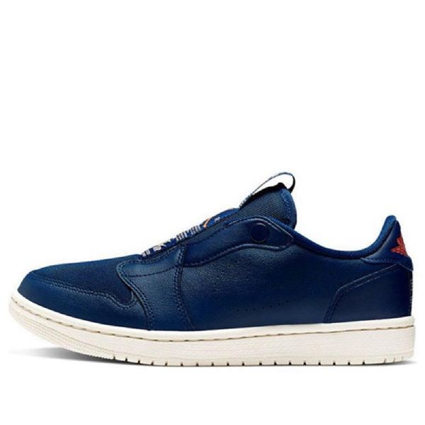 Nike Air Jordan 1 Low Tops Slip Retro Basketball Shoes Dame Blå