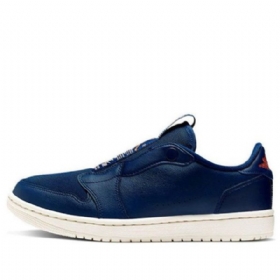 Nike Air Jordan 1 Low Tops Slip Retro Basketball Shoes Dame Blå