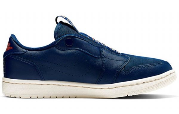 Nike Air Jordan 1 Low Tops Slip Retro Basketball Shoes Dame Blå