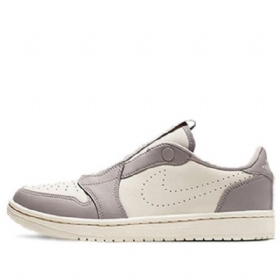 Nike Air Jordan 1 Low Tops Slip Retro Basketball Shoes Dame Grå