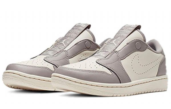Nike Air Jordan 1 Low Tops Slip Retro Basketball Shoes Dame Grå