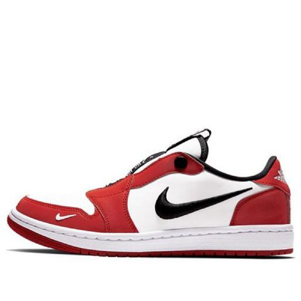 Nike Air Jordan 1 Low Tops Slip Retro Basketball Shoes Dame Rød Hvite