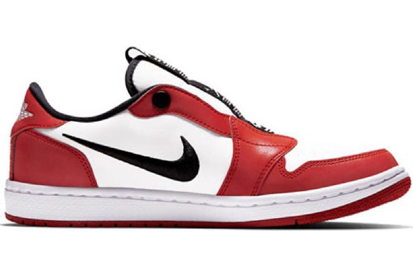 Nike Air Jordan 1 Low Tops Slip Retro Basketball Shoes Dame Rød Hvite