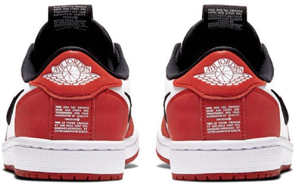 Nike Air Jordan 1 Low Tops Slip Retro Basketball Shoes Dame Rød Hvite