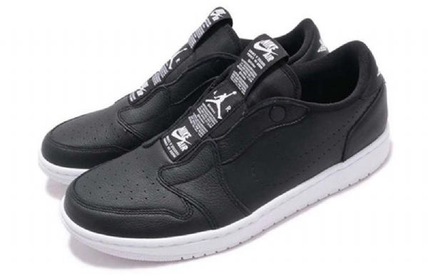 Nike Air Jordan 1 Low Tops Slip Retro Basketball Shoes Dame Svarte