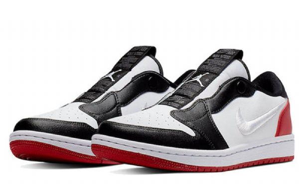 Nike Air Jordan 1 Low Tops Slip Retro Basketball Shoes Dame Svarte