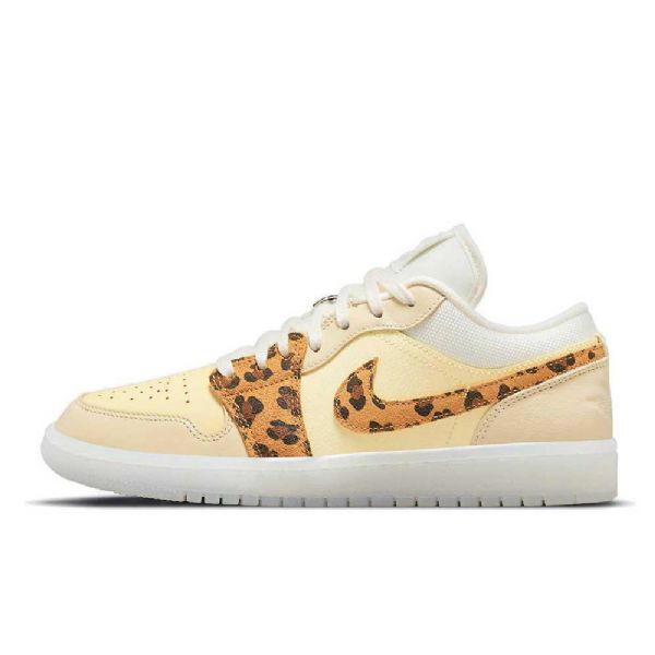 Nike Air Jordan 1 Low Tops Snkrs Day Sko Dame Gul Leopard