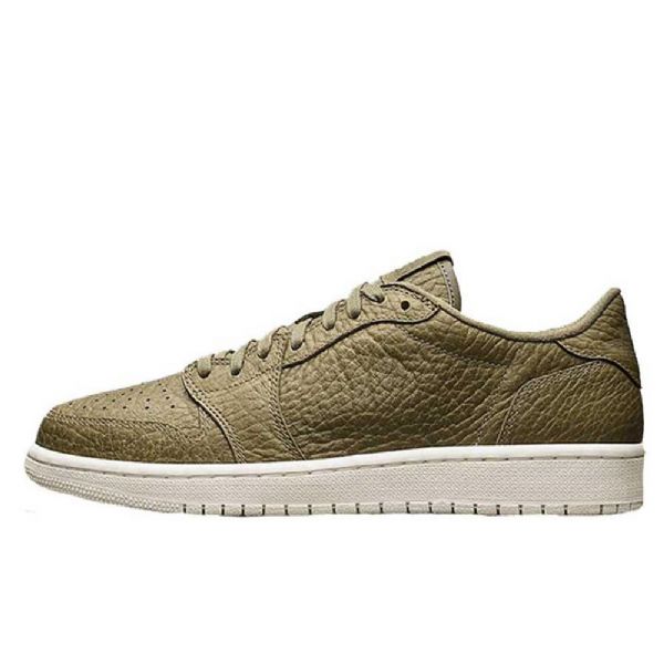 Nike Air Jordan 1 Low Tops Swooshless Sko Herre Olivengrønne