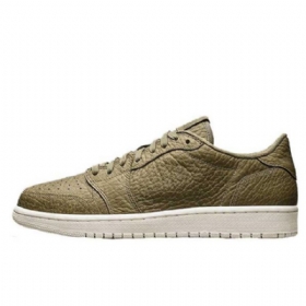 Nike Air Jordan 1 Low Tops Swooshless Sko Herre Olivengrønne