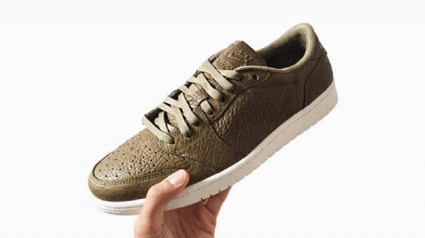 Nike Air Jordan 1 Low Tops Swooshless Sko Herre Olivengrønne