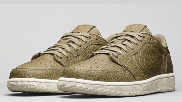 Nike Air Jordan 1 Low Tops Swooshless Sko Herre Olivengrønne