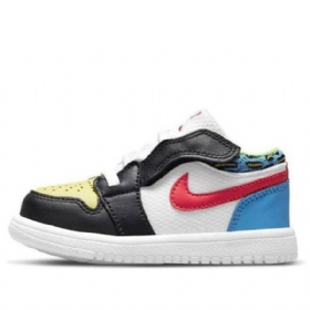 Nike Air Jordan 1 Low Tops Td Sko Barn Multicolor