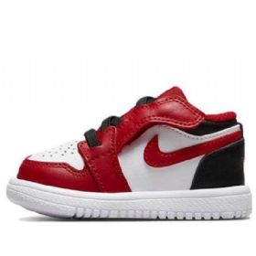 Nike Air Jordan 1 Low Tops Td Sko Barn Svarte