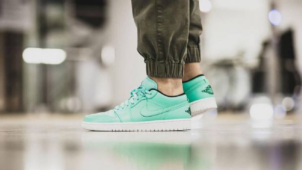 Nike Air Jordan 1 Low Tops Tiffany Sko Herre Turkis