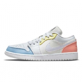 Nike Air Jordan 1 Low Tops To My First Coach Sko Herre Hvite