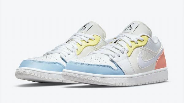 Nike Air Jordan 1 Low Tops To My First Coach Sko Herre Hvite