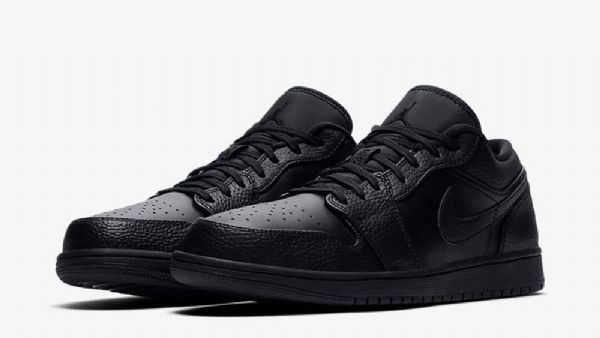 Nike Air Jordan 1 Low Tops Triple Sko Dame Svarte