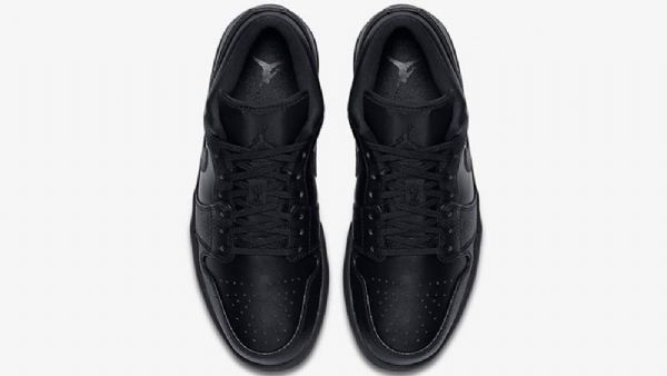 Nike Air Jordan 1 Low Tops Triple Sko Dame Svarte