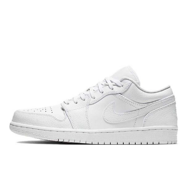 Nike Air Jordan 1 Low Tops Triple Sko Herre Hvite