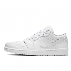 Nike Air Jordan 1 Low Tops Triple Sko Herre Hvite