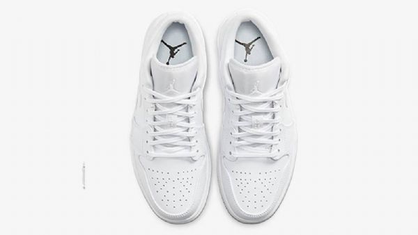 Nike Air Jordan 1 Low Tops Triple Sko Herre Hvite
