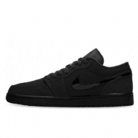 Nike Air Jordan 1 Low Tops Triple Sko Herre Svarte