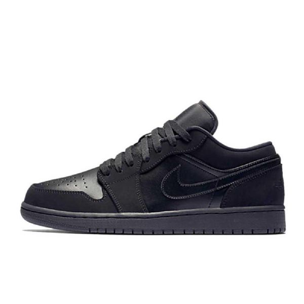 Nike Air Jordan 1 Low Tops Triple Sko Herre Svarte