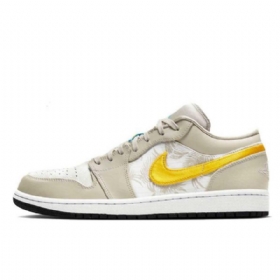 Nike Air Jordan 1 Low Tops Tropical Orewood Sko Herre Khaki